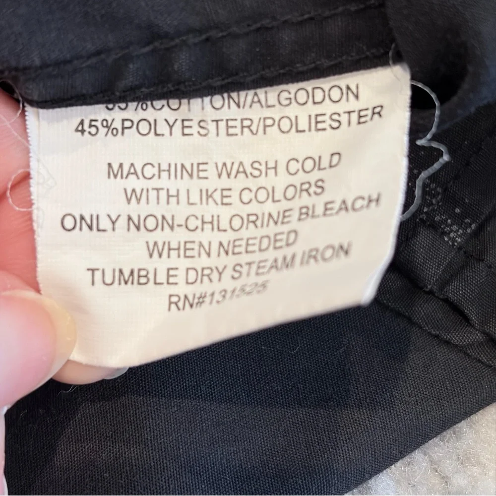 Airwalk Black Utility Button Up Shirt Mens M Skate Y2K Workwear Grunge - Picture 7 of 7